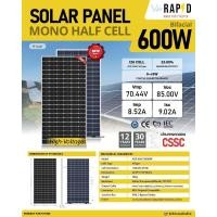 ราคา รวมส่ง โปรโมชั่น Rapd แผงโซล่าเซลล์ N type 450W 550W 580W 600W Bifacial รับแสง2ด้าน แผงโซล่าเซลล์ Mono half cell แผงโมโน 550 วัตต์ Tier1 โซล่าเซลล์ (23042976388)