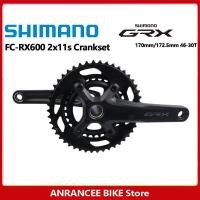 ราคา Shimano GRX RX600 Crankset 2x11 Speed Road Bike Crankset 165MM 170MM 172 5MM Crank 46 30T Chainring Wheel GRX Gravel Crankset 22speed RS501 Bottom Bracket (21173811061)