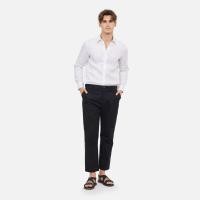 ราคา Ikat Polka Dot Linen Classic Long Sleeve Shirt Off White Blue (22534414503)