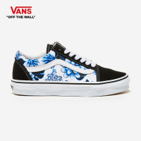 ราคา VANS Old Skool FLORAL BLUE WHITE รองเท้า ผ้าใบ VANS ชาย หญิง (10256720109)