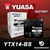 ราคา แบตเตอรี่แห้งแยกกรด ยัวซ่า Yuasa YTX14 BS สำหรับ Tiger 1050 F800 R1200 V Rod Super Duke 1290 (22597127791)