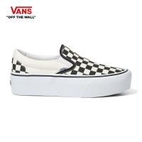 ราคา VANS CLASSIC SLIP ON STACKFORM CHECKERBOARD BLACK CLASSIC WHITE รองเท้า ผ้าใบ VANS ชาย หญิง (16794390370)