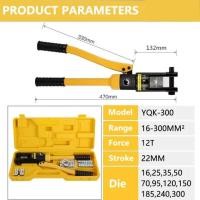 ราคา YQK 300คีม ย้ำหางปลา เครื่องมือจีบไฮโดรลิค ย้ำสายไฟ ไฮโดรลิค Hydraulic clamp 4 70 Sq mm คีม พร้อมดายหกเหลี่ยม คีมตัดเหล็กYQK 70 4 70mm Hydraulic Crimping pliers (23091482955)