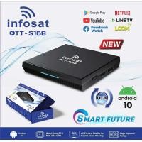 ราคา INFOSAT กล่องทีวี Android box 10 รุ่น OTT S168 ต่อไวไฟดูทีวีได้เลย โหลดแอพเพิ่มผ่าน play store ได้ แผงรับ สัญญาณ ดิจิตอลทีวี (12622342623)