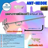 ราคา ชุดเสาอากาศดิจิตอลทีวี infosat รุ่น ANT HD30E พร้อมขางอ 120cm ยึดเสาอากาศ แถมน็อตยึด 4 ตัว (947446373)