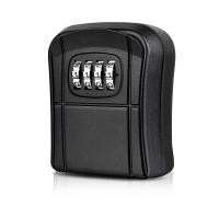 ราคา XURN 2X Key Box Wall Mounted Mini Key Safe Outdoor Key Box with Resettable 4 Digit Numeric Code Waterproof Key Box Black (22546227305)