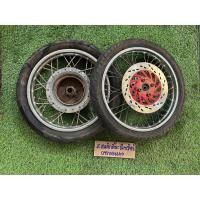 ราคา ชุดล้อหน้า ล้อหลัง Suzuki Step125HayateSkydrive สเต็บ125ฮายาเตะสกายไดร์ฟตัวคาบู ของแท้มือสองสภาพดี เหมาะสำหรับทำสีใหม่ (20960055673)