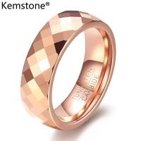 ราคา Kemstone แหวนเหล็กทังสเตน4 6มมกุหลาบแหวนรอมบัสคัทแหวนชุบทองเครื่องประดับแหวนทังสเตนของผู้หญิง (22579008219)