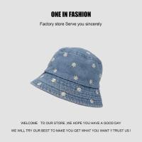 ราคา หมวกบักเก็ต ผ้ายีนส์ ปักเดซี่ มี 3 สี BUCKET (22125180834)