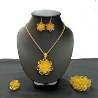 ราคา Fashion jewele เครื่องประดับชุดไทย ลายดอกไม้ฉลุ ดอกพิกุล สร้อยคอ ต่างหู กําไล แหวน (21723247678)