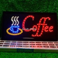 ราคา ป้ายไฟLED ป้ายไฟตัวอักษร ป้ายไฟวิ่ง ป้ายไฟหน้าร้าน ป้ายไฟ Coffee แบบเสียบปลั๊กไฟ ป้ายไฟตกเเต่งร้าน รับทำป้ายไฟ (20525869829)
