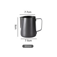 ราคา เหยือกตีฟองนม สีดำด้าน 350ml 600ml Teflon milk pitcher เหยือกนมลาเต้อาร์ท (22564881077)
