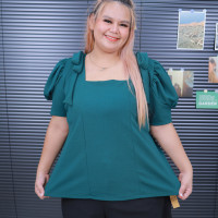 ราคา ส่งฟรี A158 เสื้อทำงานโบว์ไหล่ เสื้อสาวอวบ เสื้อไซส์ใหญ่ สีพื้น ไซส์ใหญ่ เสื้อผ้าแฟชั่นคนอ้วน มี 11 สี เสื้อผ้าแฟชั่นสาวอวบ เสื้อทำงานคนอ้วน เสื้อทำงานไซส์ใหญ่ (22450071189)