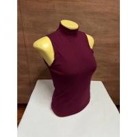 ราคา เสื้อคอเต่าแขนกุด เต็มตัว ผ้าคอตตอน เสื้อยืดคอเต่าแขนกุด เต็มตัว สีพื้น ทรงสวย (20425788415)