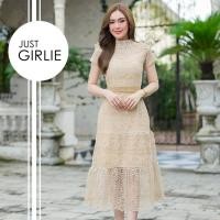 ราคา คอลเลคชั่นครีม เบจ น้ำตาล เดรสออกงานสีครีม ชุดลูกไม้ครีม ธีมสีครีม ชดราคาถูก มีไซส์ S M L XL (23027774021)