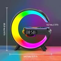 ราคา LCMKR โคมไฟตั้งโต๊ะ LED พร้อมลําโพงจับเวลา และนาฬิกาปลุก พกพา บลูทูธไร้สาย นาฬิกาปลุก 9 โหมดแสงไฟ การชาร์จแบบไร้สาย (22959046956)