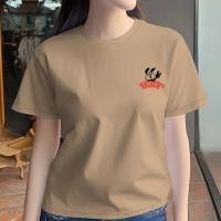 ราคา Closet Crush เสื้อยืดคอกลมแขนสั้น สกรีนลายการ์ตูนด้านหน้า สีขาว สีเทา สีกากี สีชมพู สีฟ้า (22931472233)