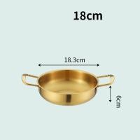 ราคา 18 22 24cm สแตนเลส หูทั้งสองข้าง แบน หม้อซุป ใช้กับเตาแก๊ส เตาแม่เหล็กได้ หม้อเกาหลีทองเหลือง สำหรับต้มมาม่า (22782657705)
