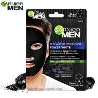 ราคา GARNIER MEN XL Charcoal Mask Power White Purifying Brightening แผ่นมาส์คดีท็อกซ์ผิวหน้ากระจ่างใสสำหรับผู้ชายสูตรชาโคล (2117004303)