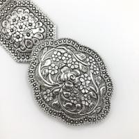 ราคา Vintage jewelry เครืองประดับโบราณเข็มขัดดอกไม้อีสานชุดล้านนาไทหัวเข็มขัดเงินโบราณสีทองthai belts (22611655559)