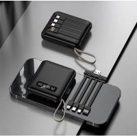 ราคา แบตสำรอง Power Bank 30000 mAh รุ่นE35 แถมซองกันน้ำ มีสายในตัว4ห้ว พักง่าย สะดวกสุด (23055406279)