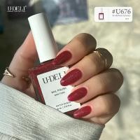 ราคา สีทาเล็บ สีทาเล็บกึ่งเจล U DELI U 676 Flash Light Vegan Nail Polish สีกึ่งเจลกลิตเตอร์แฟลช ไม่อบ กากเพชรแน่น น้ำยาทาเล็บ ทาเล็บ เล่นแสงสวย วิ้งระยิบระยับ พร้อมส่ง สีเล็บแฟลช สีแฟลชแดง (16628495551)