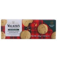 ราคา Walkers Gluten Free Pure Butter Ginger and Lemon Shortbread 140g gluten free snack (22319710772)