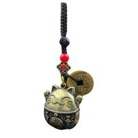 ราคา BTTJ0 Maneki Neko พวงกุญแจทองเหลือง กับจักรพรรดิห้าเงิน แมวนำโชค พวงกุญแจรถกุญแจ ของใหม่ งานทำมือ พวงกุญแจคาดเอว ของขวัญสำหรับเด็ก (22679483450)