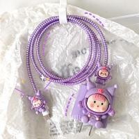 ราคา 20W พร้อมส่ง พร้อมส่ง ชุดแต่งสายชาร์จลายการ์ตูน เคสหัวชาร์จ (22811460424)