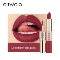 ราคา Horec O TWO O Lipstick ลิปสติกเนื้อแมทกำมะหยี่ 2 in 1 ลิปกลอสเนื้อนุ่ม 2 in 1 เคลือบริมฝีปาก 12 สี (22119755584)