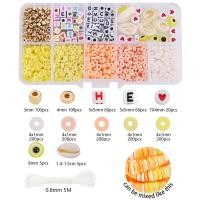 ราคา 1350ชิ้น กล่อง4มมลูกปัดดินโพลิเมอร์ลูกปัด Fimo ธรรมชาติเปลือกหอยตัวอักษรหัวใจลูกปัดสีทอง CCB ลูกปัดยืดหยุ่นสำหรับสร้อยข้อมือสร้อยคอ DIY เครื่องประดับทำชุดอุปกรณ์เสริม (10146194601)