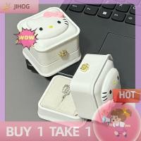 ราคา JIHOG Sanrio กล่องเก็บแหวน Hello Kitty ใหม่2024กล่องใส่แหวนสารภาพกล่องเครื่องประดับกำมะหยี่สีขาวของขวัญแฟนสาวที่ชื่นชอบ (23055416450)