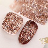 ราคา สีเจล สีทาเล็บ งานกากเพชร คัดเกรด สวยๆ ARU SET แบรนด์ AS (19354273524)
