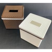 ราคา กล่องใส่ทิชชู่ลายหวาย 3 ชั้น ขนาด 13x13x11cm ยี่ห้อชัดเจน กล่องทิชชูป๊อปอัพ ที่ใส่กระดาษทิชชู่ กล่องทิชชู่ในร้านอาหาร (22805015458)
