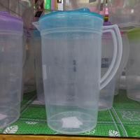 ราคา เหยือกน้ำ มีสเกล มีขีดบอกปริมาตร เหยือกใส 1500ml ฝาสีน่ารัก (20658105193)