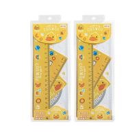 ราคา ไม้บรรทัด เซต 4 ชิ้น ครึ่งวงกลม ชุดเรขาคณิต ไม้บรรทัด อย่างดี มาตรฐาน สีใส ลายน้องเป็ด 1 แพ็ค 4 ชิ้น คละลาย 967 (22820507317)