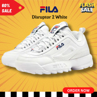 ราคา FILA Disruptor 2 white รองเท้าผ้าใบฟิลา สีขาว เพิ่มความสูง (21472827905)