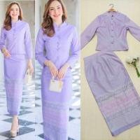 ราคา ชุดไทยจิตรลดาสีชมพูหวาน ผ้าพิมพ์ลายอัดกาว ชุดจิตรลดาแขนยาว ชุดไทยประยุกต์ ชุดไทยเข้าเช็ท เสื้อทรงจิตรลดา กระโปรงสำเร็จ (21906275244)