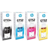 ราคา พร้อมกล่อง สินค้าพร้อมส่งหมึกเติมแท้ HP GT53 XL GT51 GT52 Set 4 สี 4 ขวด ไร้กล่อง For Hp HP315 HP415 HP500 HP515ส่งจากกรุงเทพ (23006481042)