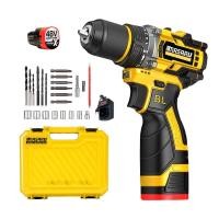 ราคา สว่าน 2 ระบบ สว่านไฟฟ้าไร้สาย สว่านไฟฟ้า masaru สว่านกระแทก 2 แบตสว่าน สว่าน เจาะปูนได้ AAA พร้อมชุดอุปกรณ์ (23040259685)