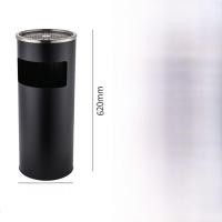 ราคา ถังขยะกลางแจ้งสแตนเลสเชิงพาณิชย์พร้อมที่เขี่ยบุหรี่ Double Barrel แนวตั้งสแควร์ทนทานไม่สกปรกสําหรับโรงแรม (22389390448)