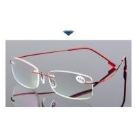 ราคา แว่นสายตายาวโลหะผสมเบาแบบไร้กรอบ แว่นตา HD ไร้ขอบโลหะ (13845950851)