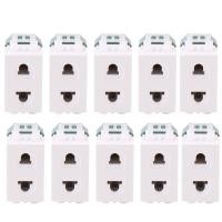 ราคา 10ชิ้น ปลั๊กเมจิก ปลั๊กเดี่ยว ปลั๊กฝังเดียวchang Nationine ช้าง เต้ารับเดี่ยว ปลั๊กเมจิก ของแท้ ขาเสียบ รุ่นใหม่ เต้ารับเมจิก ปลั๊กเดี่ยว (22258916541)