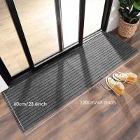 ราคา พรมเช็ดเท้าบางยาวขนาดใหญ่สำหรับประตูทางเข้าด้านนอกลายทางสีแดงเทาพรมพื้นที่ครัวไม่ลื่นพรมสำหรับห้องนอนเสื่อพื้นประตูสีเทา (21921174032)