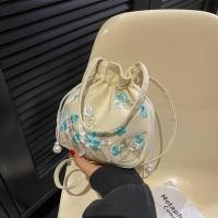 ราคา ปักมือ ลูกไม้ กระเป๋าสะพายข้างสไตล์จีน Light ผ้าฝ้าย กระเป๋าผ้าแคนวาส Tote Bucket สําหรับ ลำลอง สวมใส่ทุกวัน (22309301211)