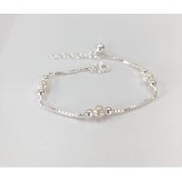 ราคา สร้อยข้อมือเงินแท้92 5 สร้อยข้อมือลายตะกร้อเงินแท้ เครื่องประดับเงิน925 สรัอยมือเงินแท้ (15377671290)