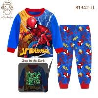 ราคา ชุดนอนเด็ก อายุ 3 7 ปี ชุดนอนเด็กผู้ชาย ชุดนอนลายการ์ตูน เรืองแสงได้ในที่มืด ชุดนอนแขนยาวขายาว ผ้าคอตตอน ใส่สบาย (22204755742)