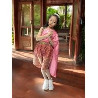 ราคา พร้อมส่ง ชุดไทยเด็กหญิง ชุดสไบเด็กหญิง 1 8 ปี ชุดสไบเด็กลายดอก แถมเข็มขัดและสร้อยสังวาลย์ (22923226741)