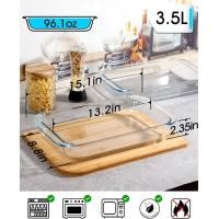 ราคา ถาดแก้ว ถาดจานอบ ถาดอบอาหาร แก้ว ผลิตจากแก้วเนื้อหนา สามารถเข้าไมโครเวฟได้ เข้าเตาอบได (22949185946)