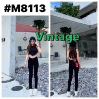 ราคา กางเกงยีนส์ งานขาเดฟ ผ้ายืดผ้านิ่มเก็บทรงสวย ผ้ายืดตามตัวจ้า สีดำ ป้ายVintage (17441142145)